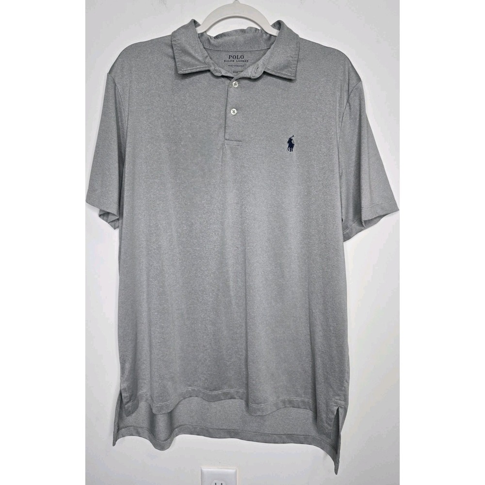 Polo Ralph Lauren Performance Polo Shirt Men XL Gray Golf Moisture Wicking - Picture 1 of 8